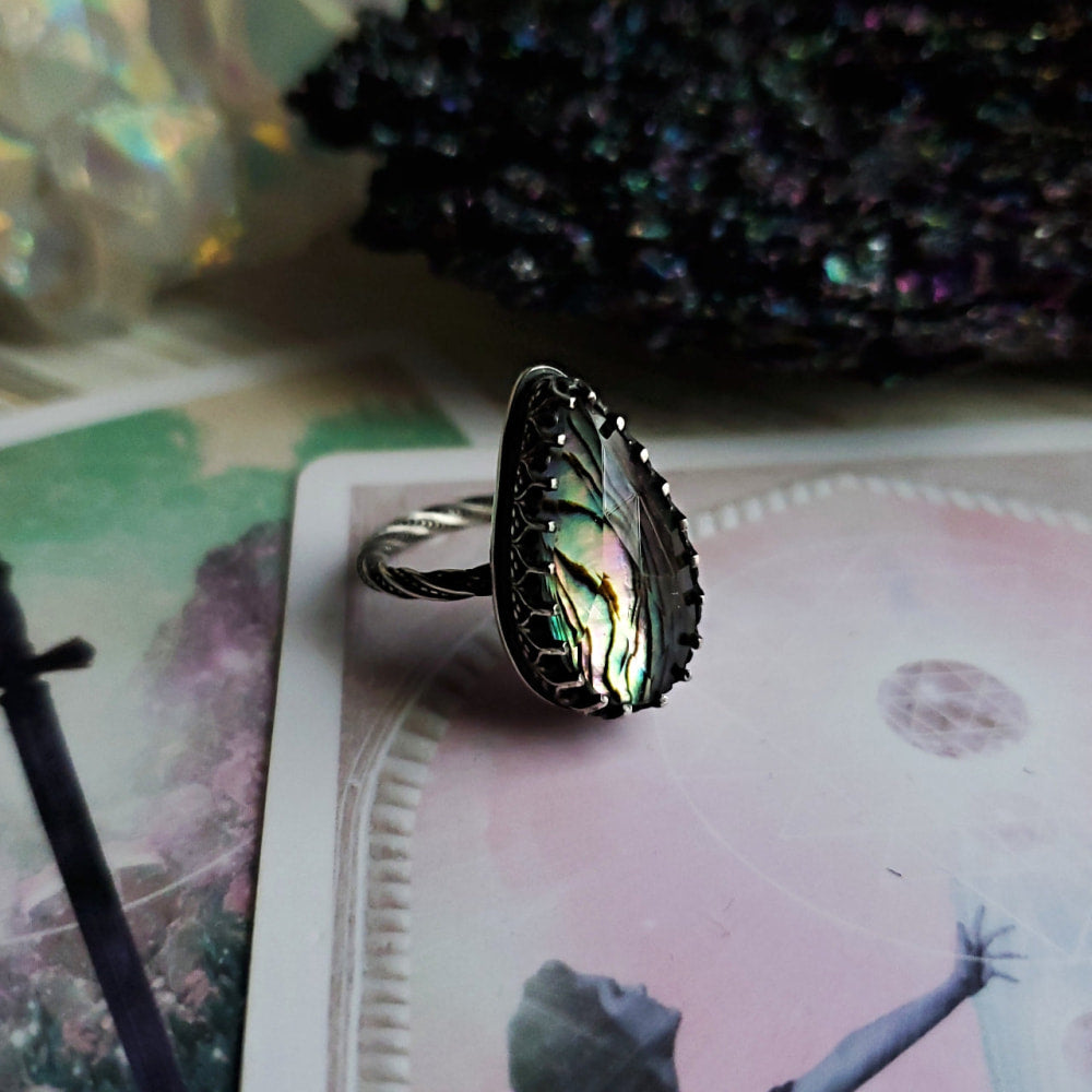 a ring with a butterfly on it