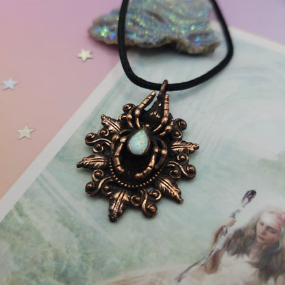 Dreamweaver Baroque Spider Opal Necklace