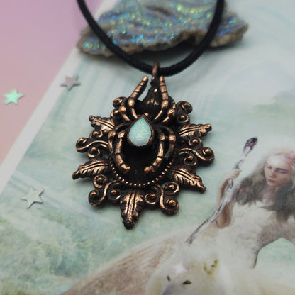 Dreamweaver Baroque Spider Opal Necklace
