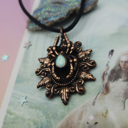 Dreamweaver Baroque Spider Opal Necklace